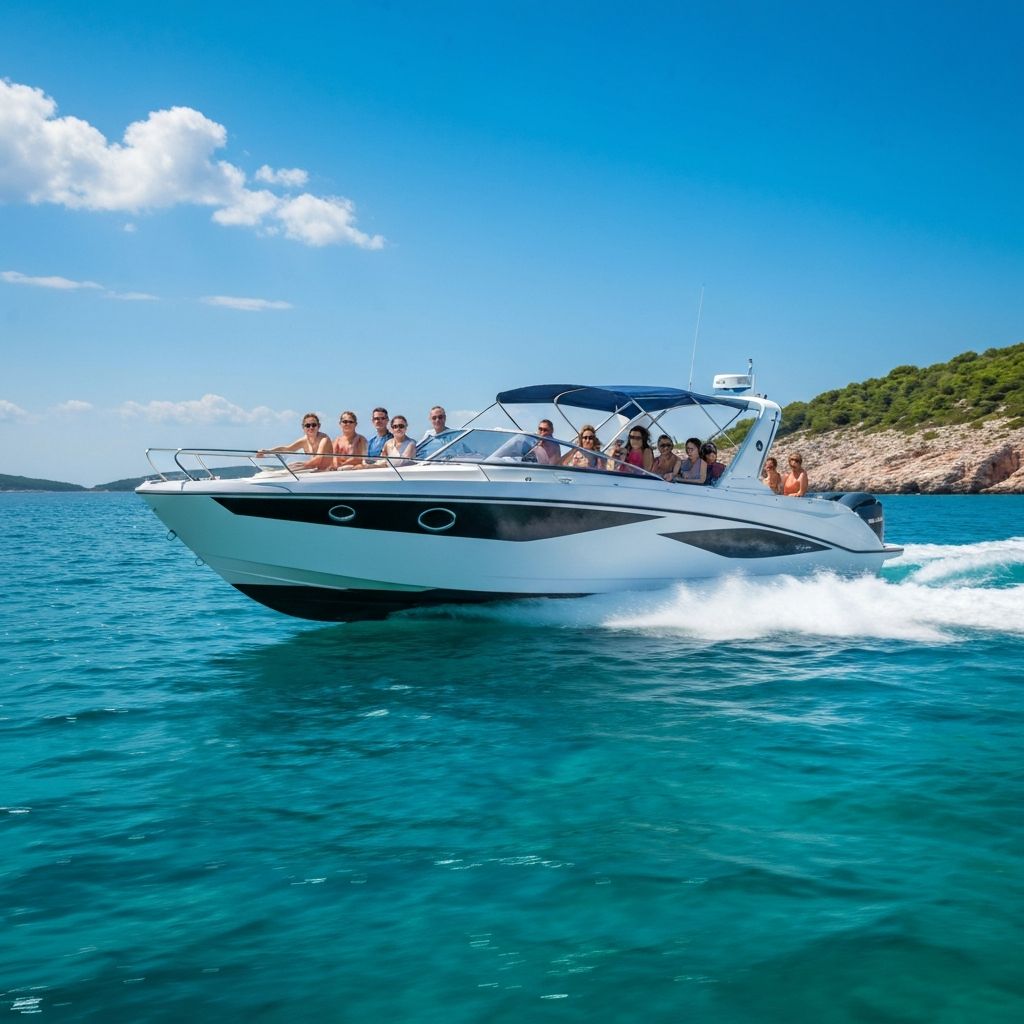 Adriatic Wave water taxi boat on the sea